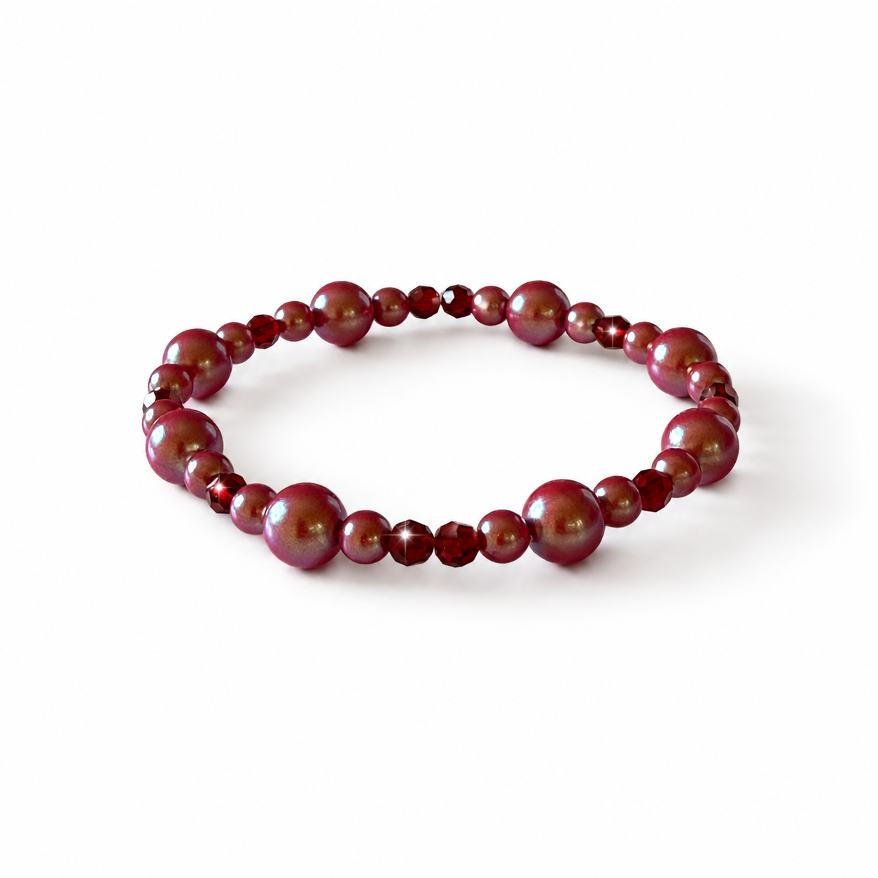 Handmade Bracelet with Preciosa® Nacre Pearls