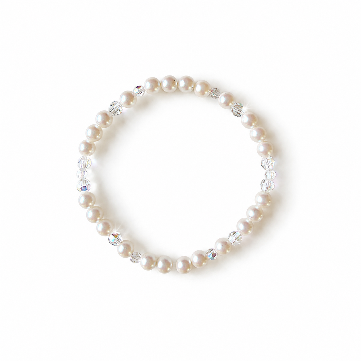 Handmade Bracelet with Preciosa® Nacre Pearls