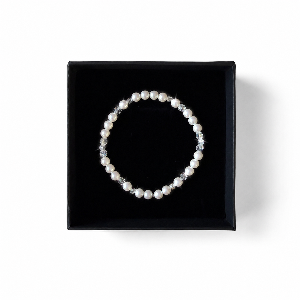 Handmade Bracelet with Preciosa® Nacre Pearls