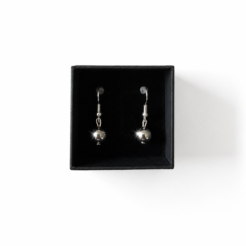 Handmade Earrings with Surgical Stainless Steel Beads