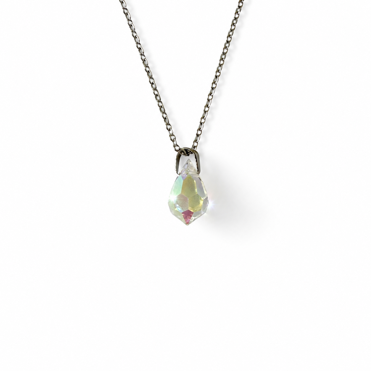 Handmade Necklace with Preciosa® Crystal Drop Pendant