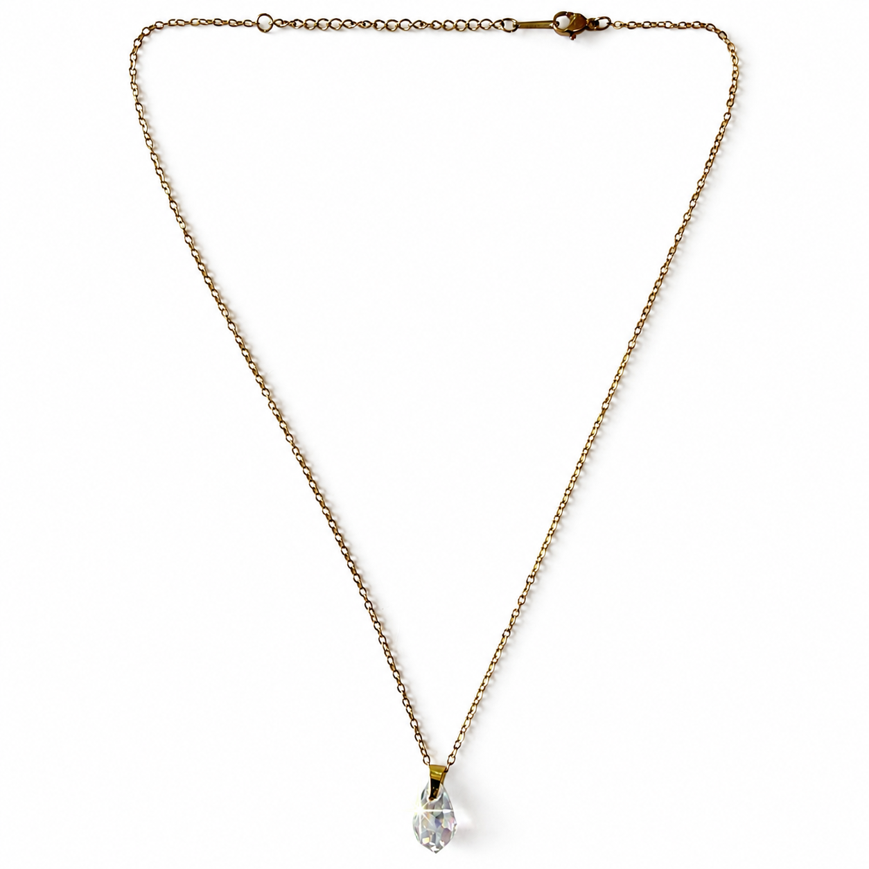 Handmade Necklace with Preciosa® Crystal Drop Pendant
