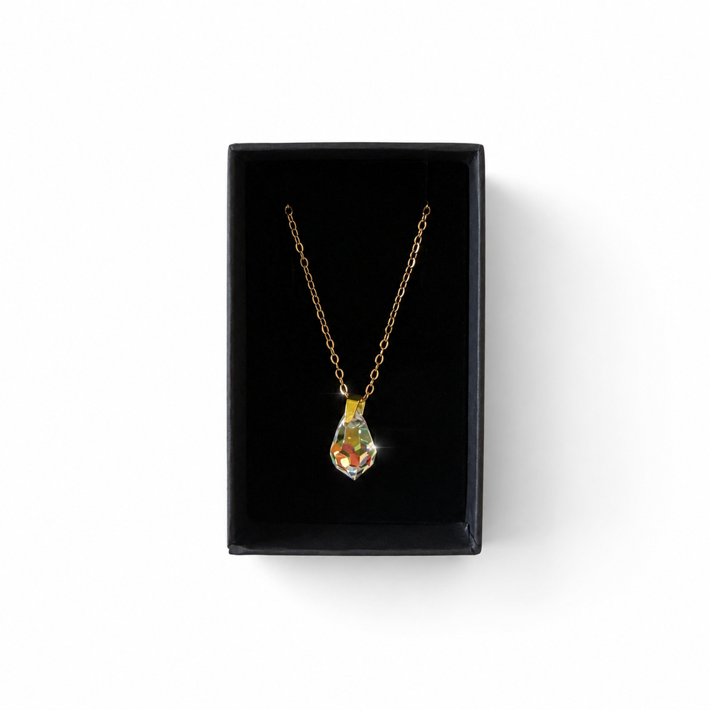 Handmade Necklace with Preciosa® Crystal Drop Pendant