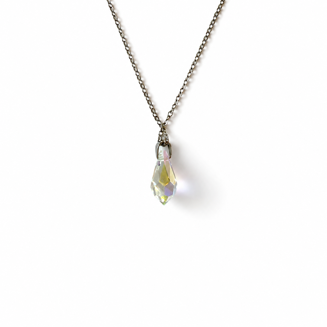 Handmade Necklace with Preciosa® Crystal Long Drop Pendant