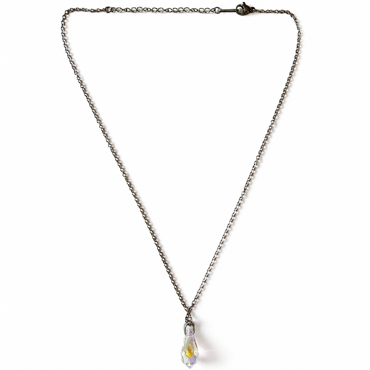Handmade Necklace with Preciosa® Crystal Long Drop Pendant