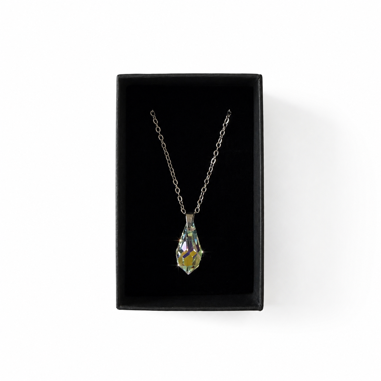 Handmade Necklace with Preciosa® Crystal Long Drop Pendant