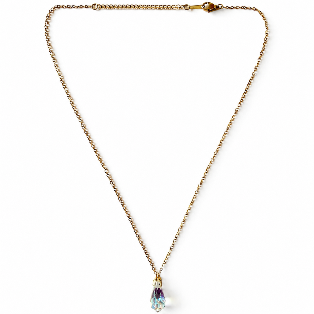 Handmade Necklace with Preciosa® Crystal Long Drop Pendant
