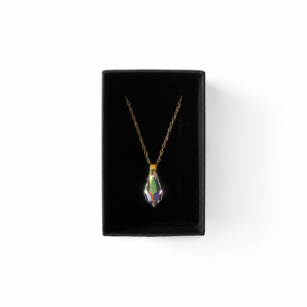 Handmade Necklace with Preciosa® Crystal Long Drop Pendant
