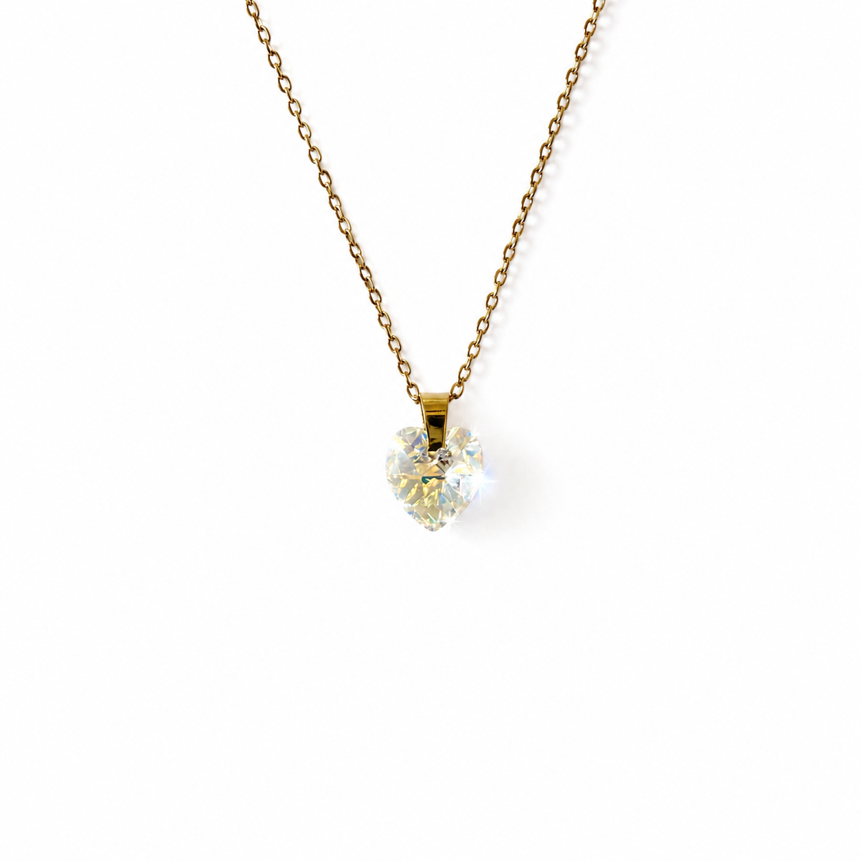 Handmade Necklace with Preciosa® Crystal Heart Pendant