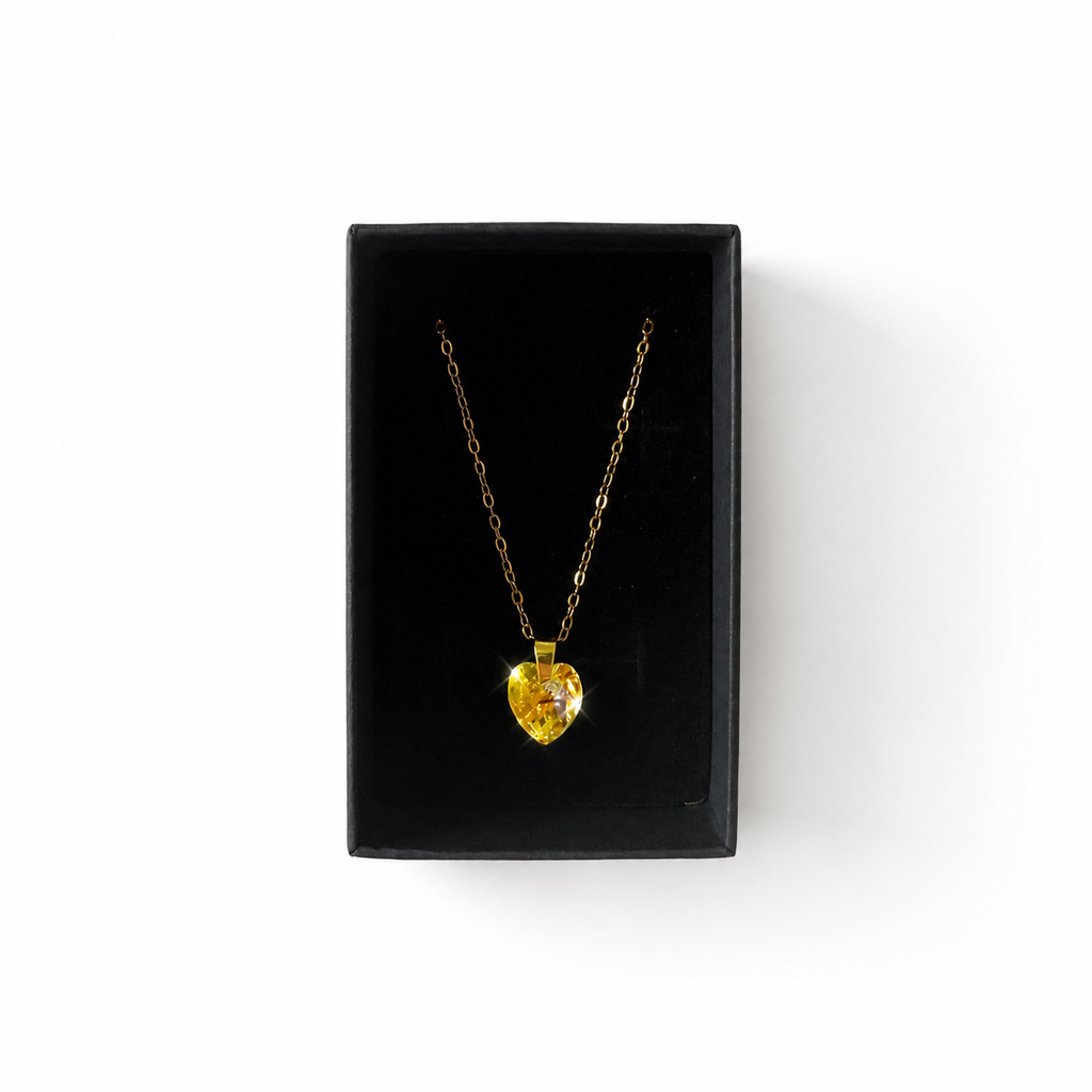 Handmade Necklace with Preciosa® Crystal Heart Pendant