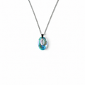 925 Sterling Silver Pendant Necklace with Oval Swarovski® Crystal