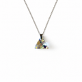 925 Sterling Silver Pendant Necklace with Triangular Swarovski® Crystal