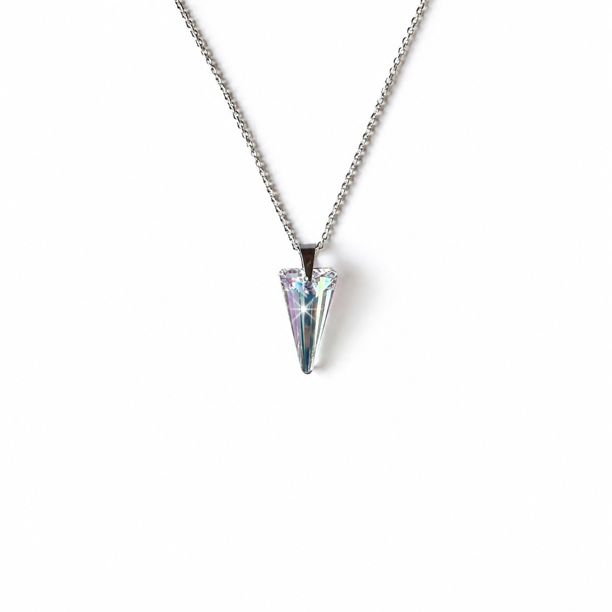 925 Sterling Silver Pendant Necklace with Swarovski® Spike Crystal