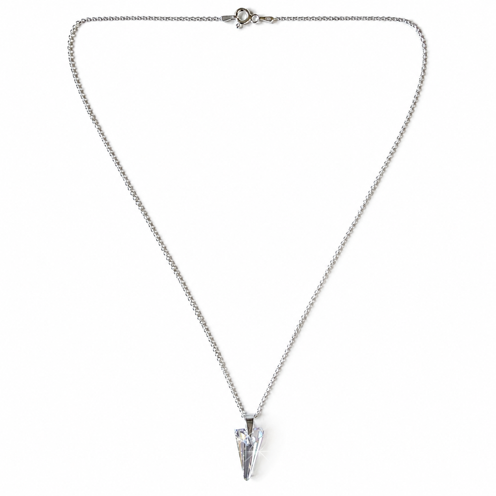 925 Sterling Silver Pendant Necklace with Swarovski® Spike Crystal