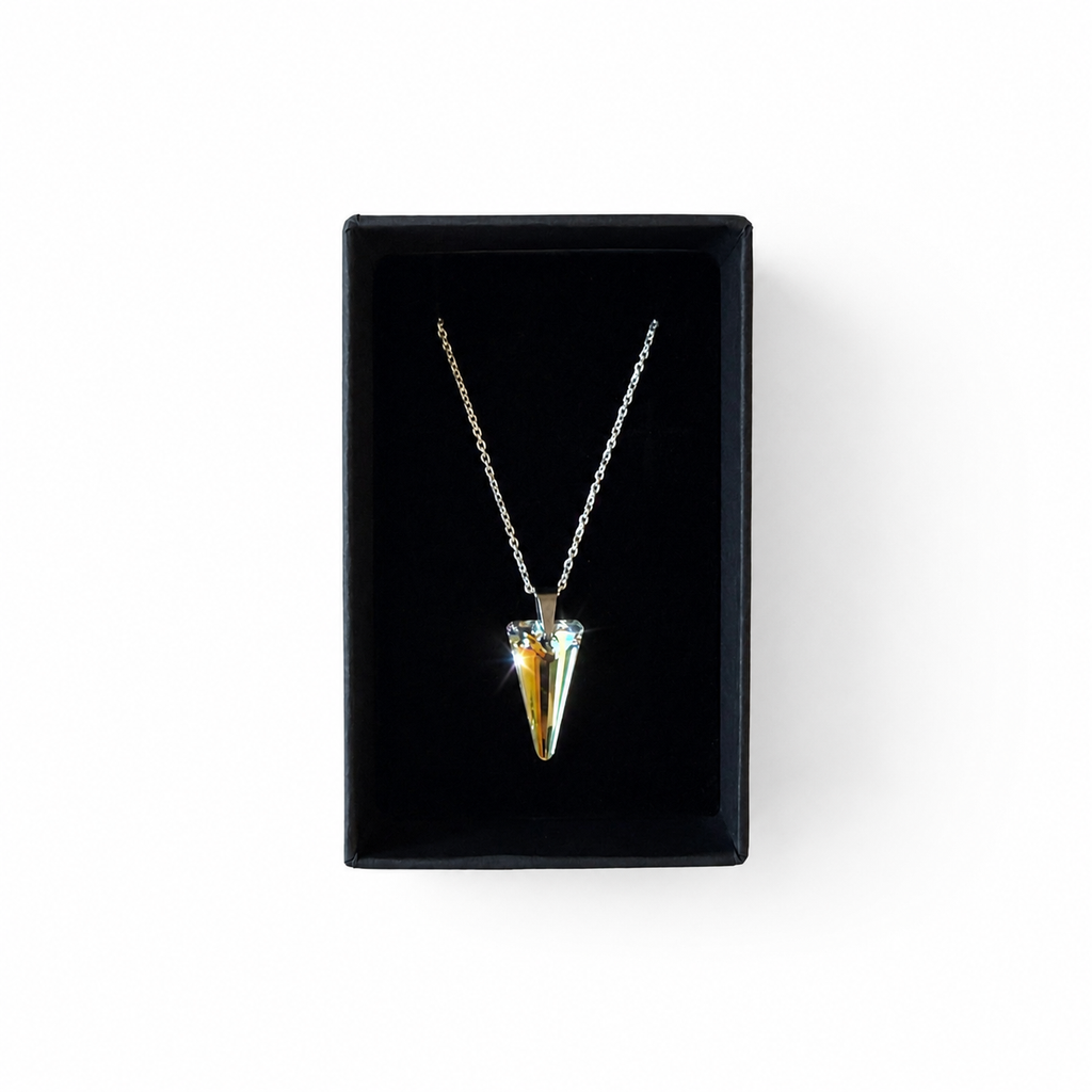 925 Sterling Silver Pendant Necklace with Swarovski® Spike Crystal