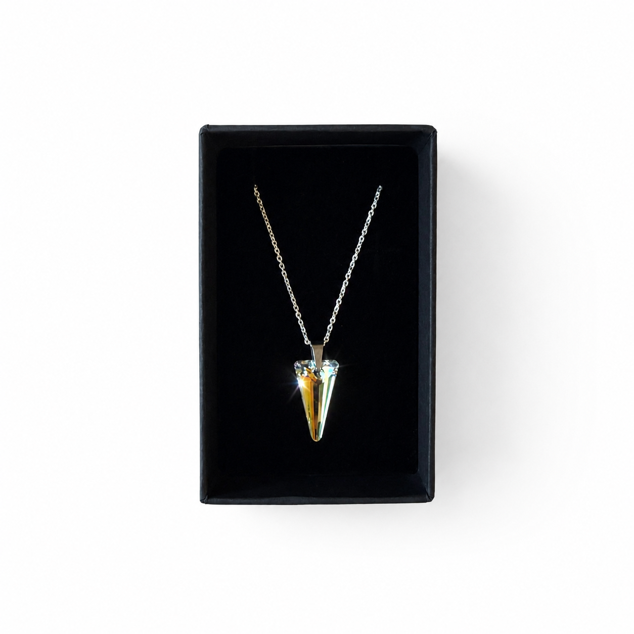 925 Sterling Silver Pendant Necklace with Swarovski® Spike Crystal