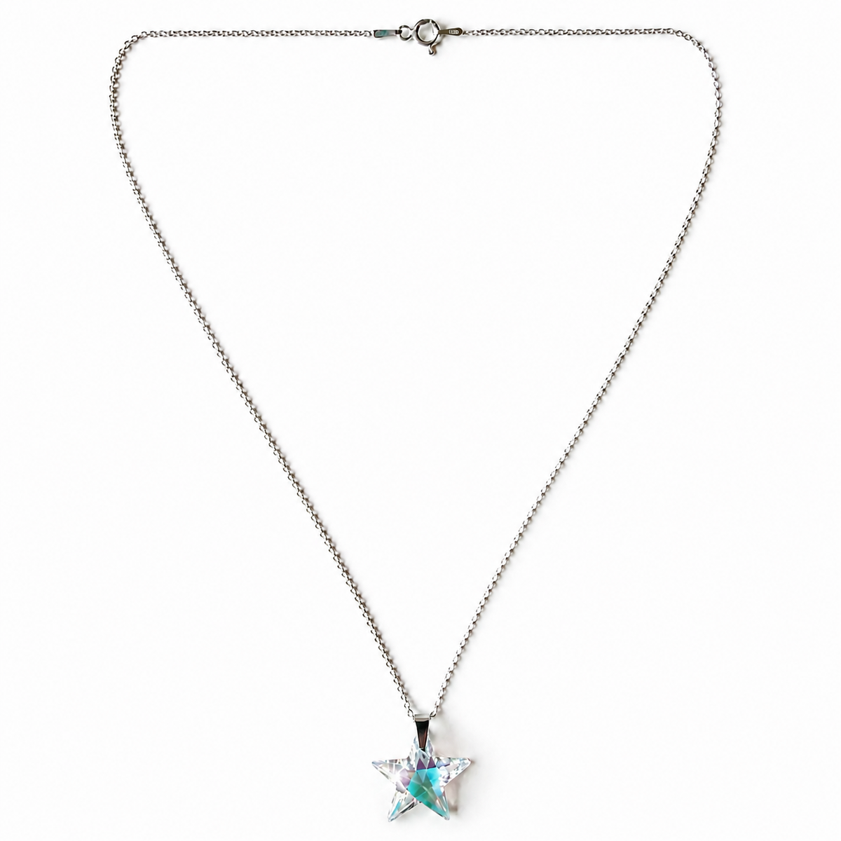 925 Sterling Silver Pendant Necklace with Swarovski® Star Crystal