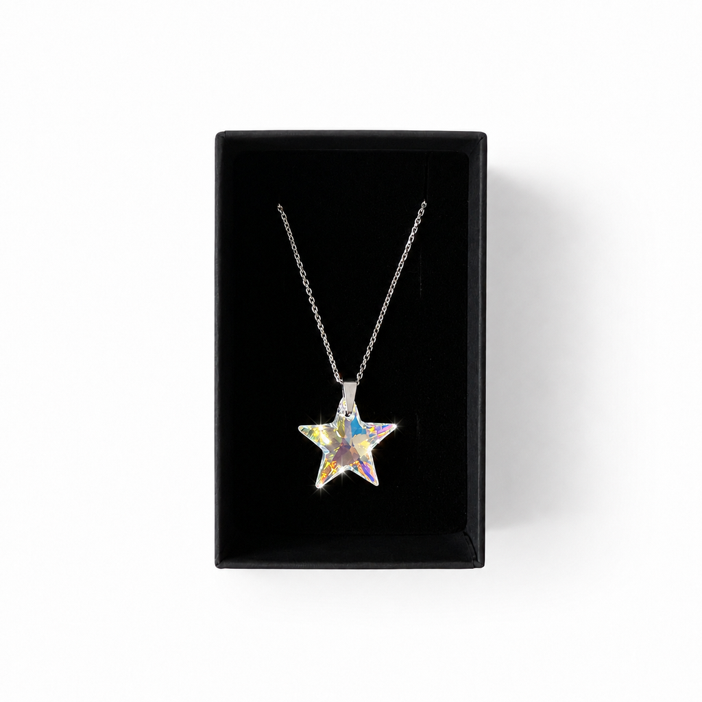925 Sterling Silver Pendant Necklace with Swarovski® Star Crystal