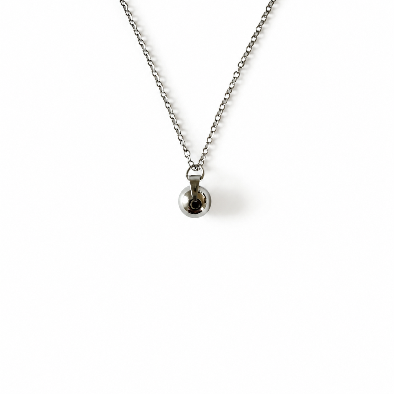 Handmade Necklace with Surgical Stainless Steel Ball Pendant