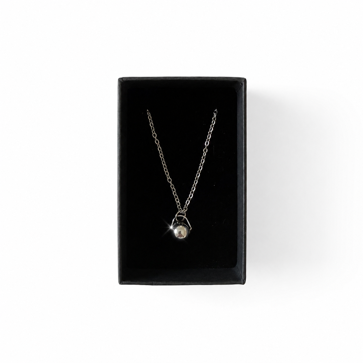 Handmade Necklace with Surgical Stainless Steel Ball Pendant