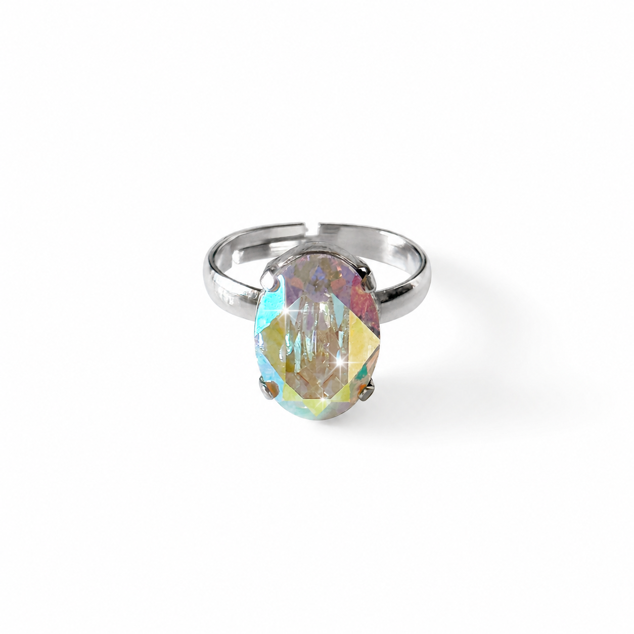 Handmade Ring with Preciosa® Oval Crystal