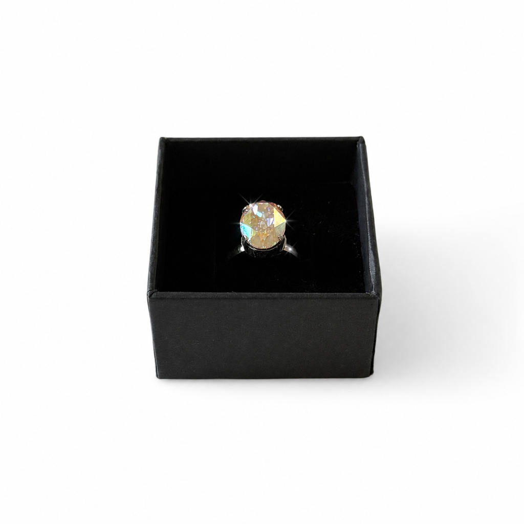 Handmade Ring with Preciosa® Oval Crystal