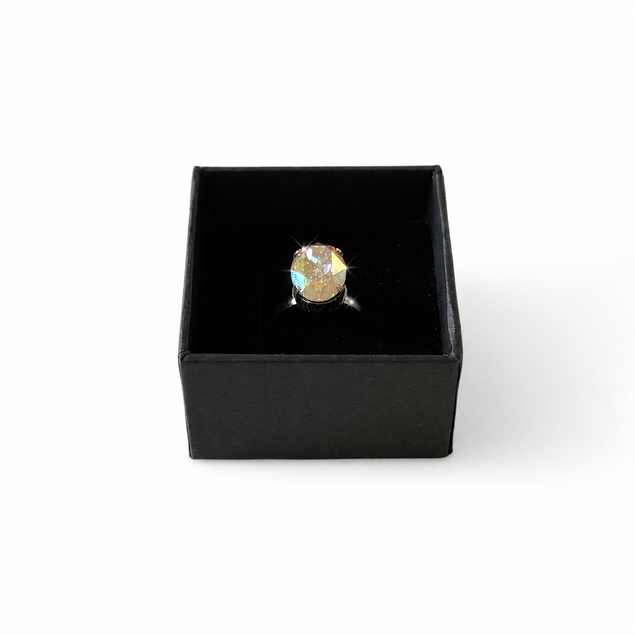 Handmade Ring with Preciosa® Oval Crystal