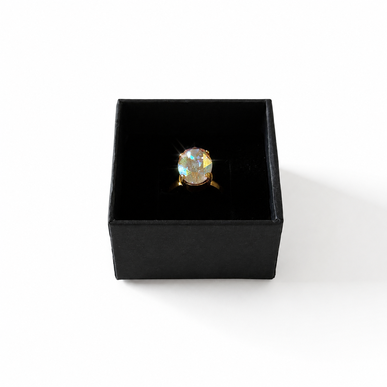 Handmade Ring with Preciosa® Oval Crystal