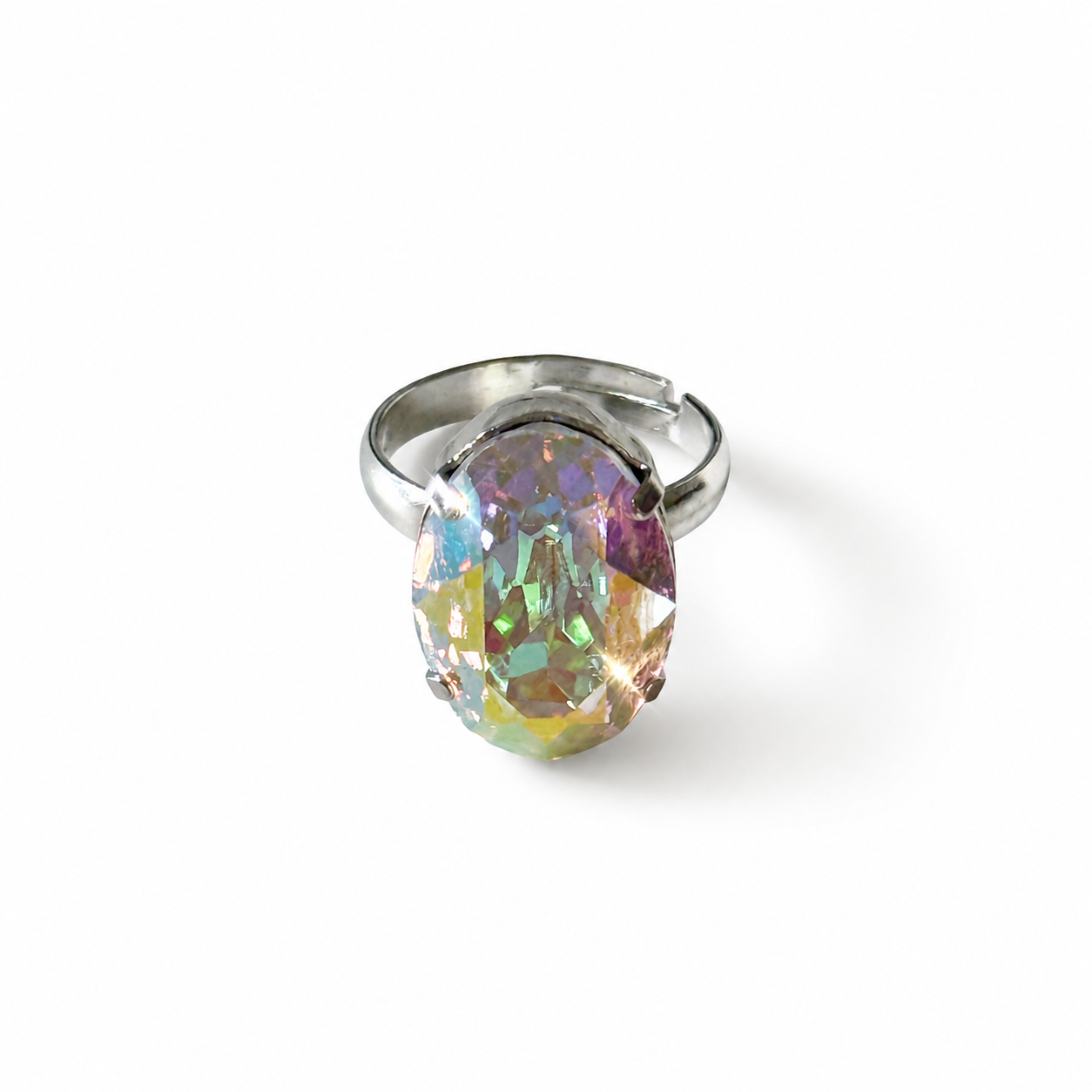 Handmade Ring with Preciosa® Oval Crystal