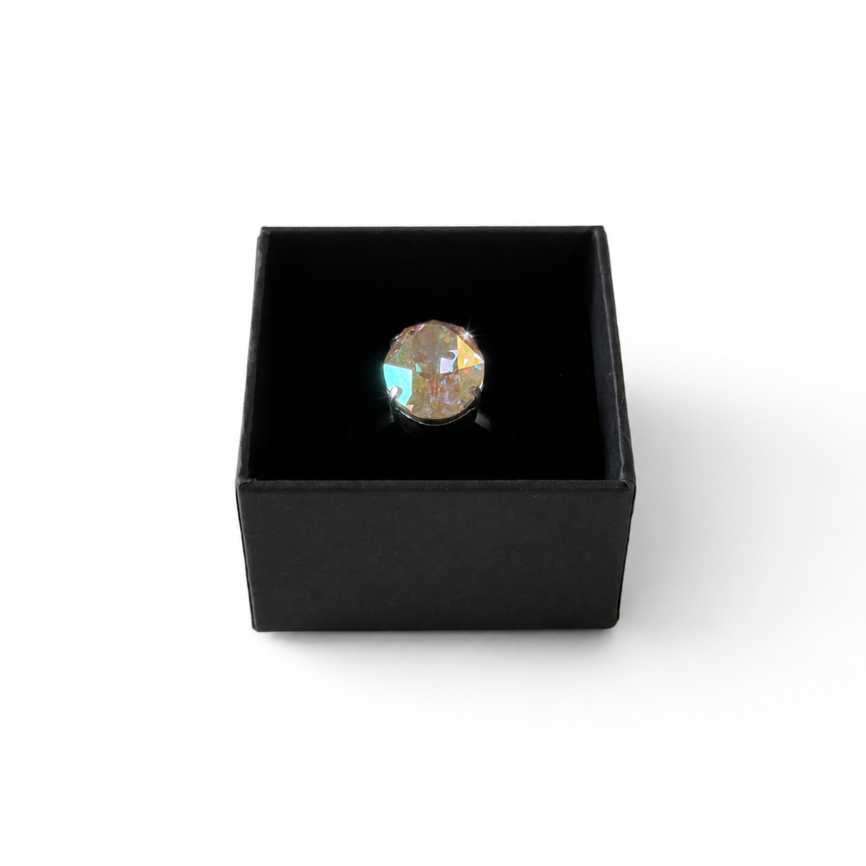 Handmade Ring with Preciosa® Oval Crystal
