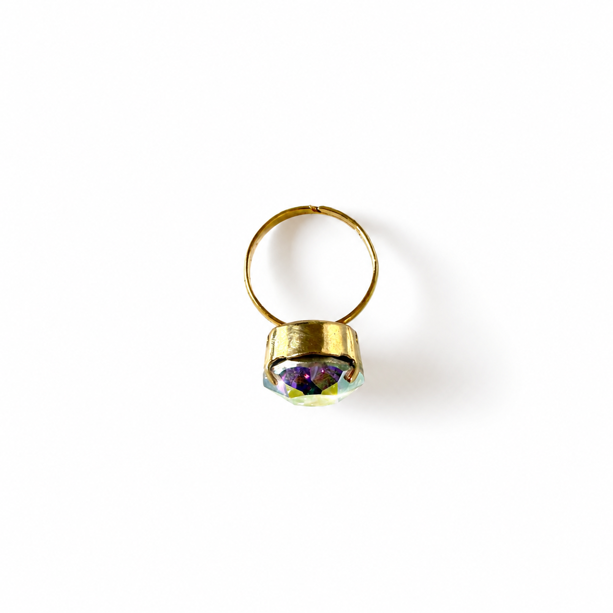 Handmade Ring with Preciosa® Oval Crystal
