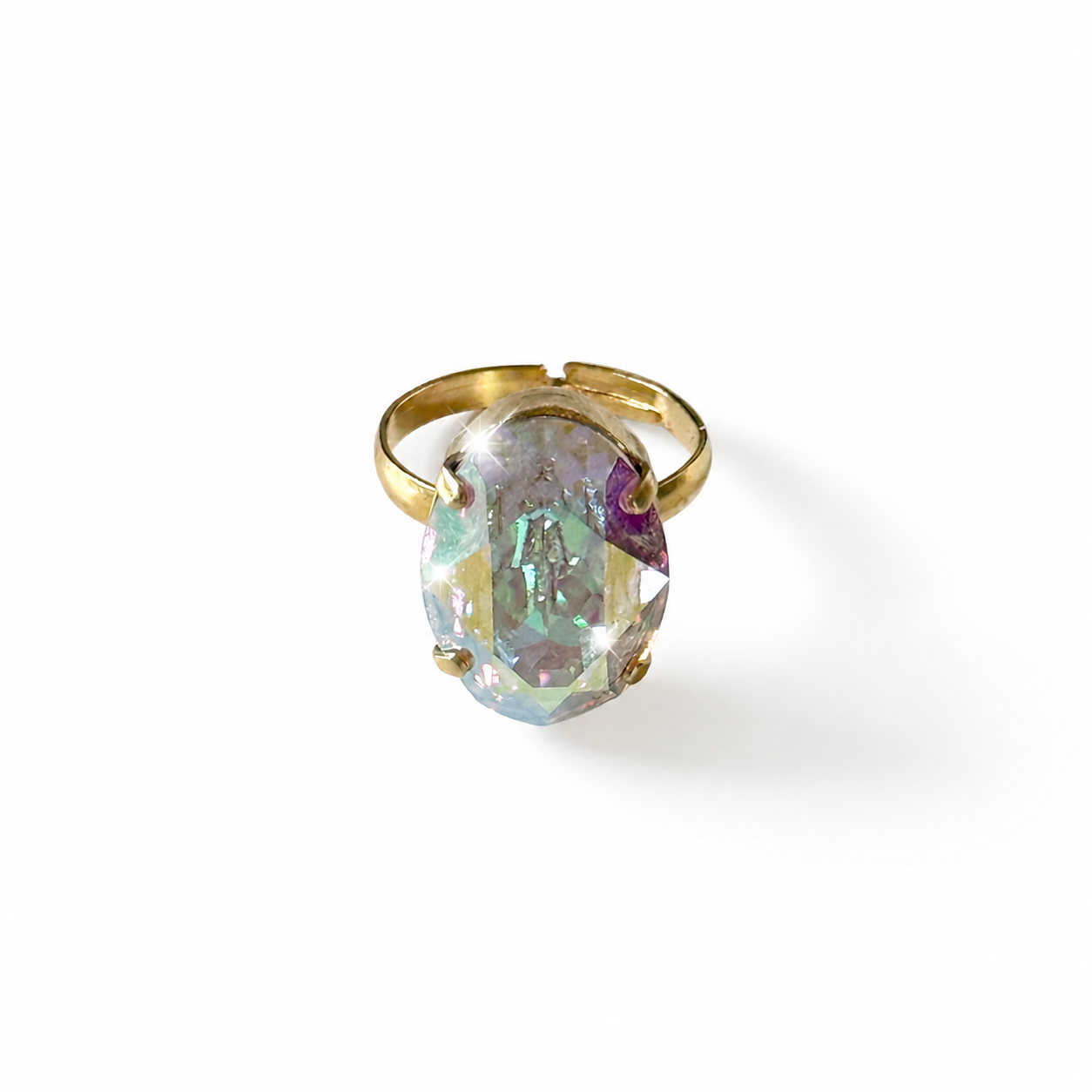 Handmade Ring with Preciosa® Oval Crystal