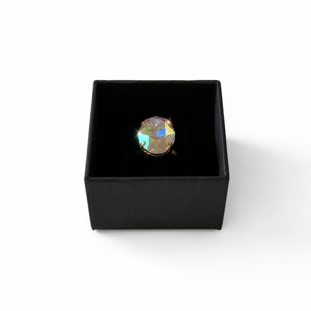 Handmade Ring with Preciosa® Oval Crystal